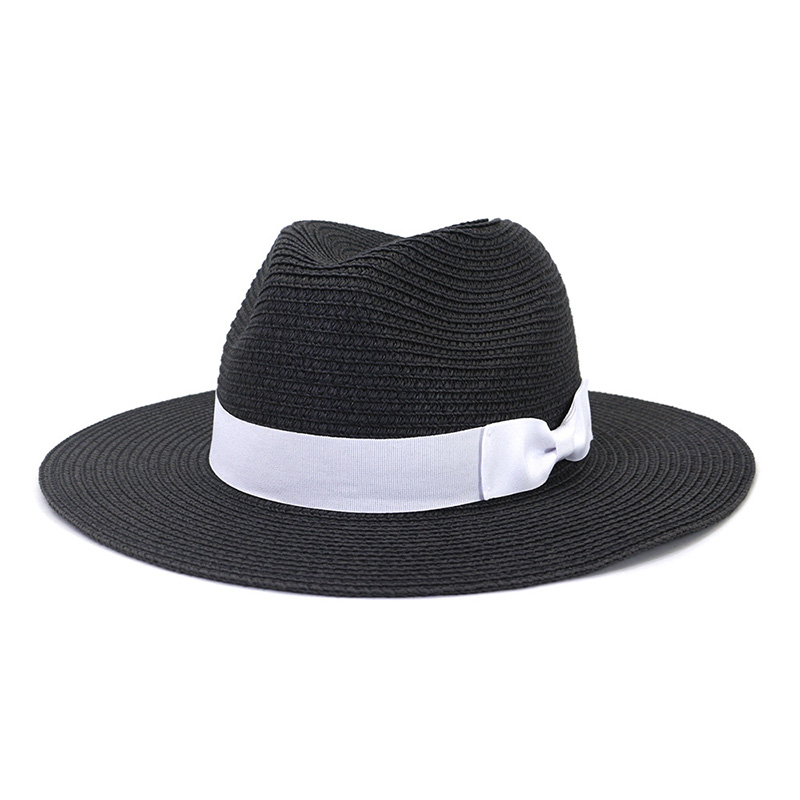 Pánsky slamený klobúk Bowknot Fedora